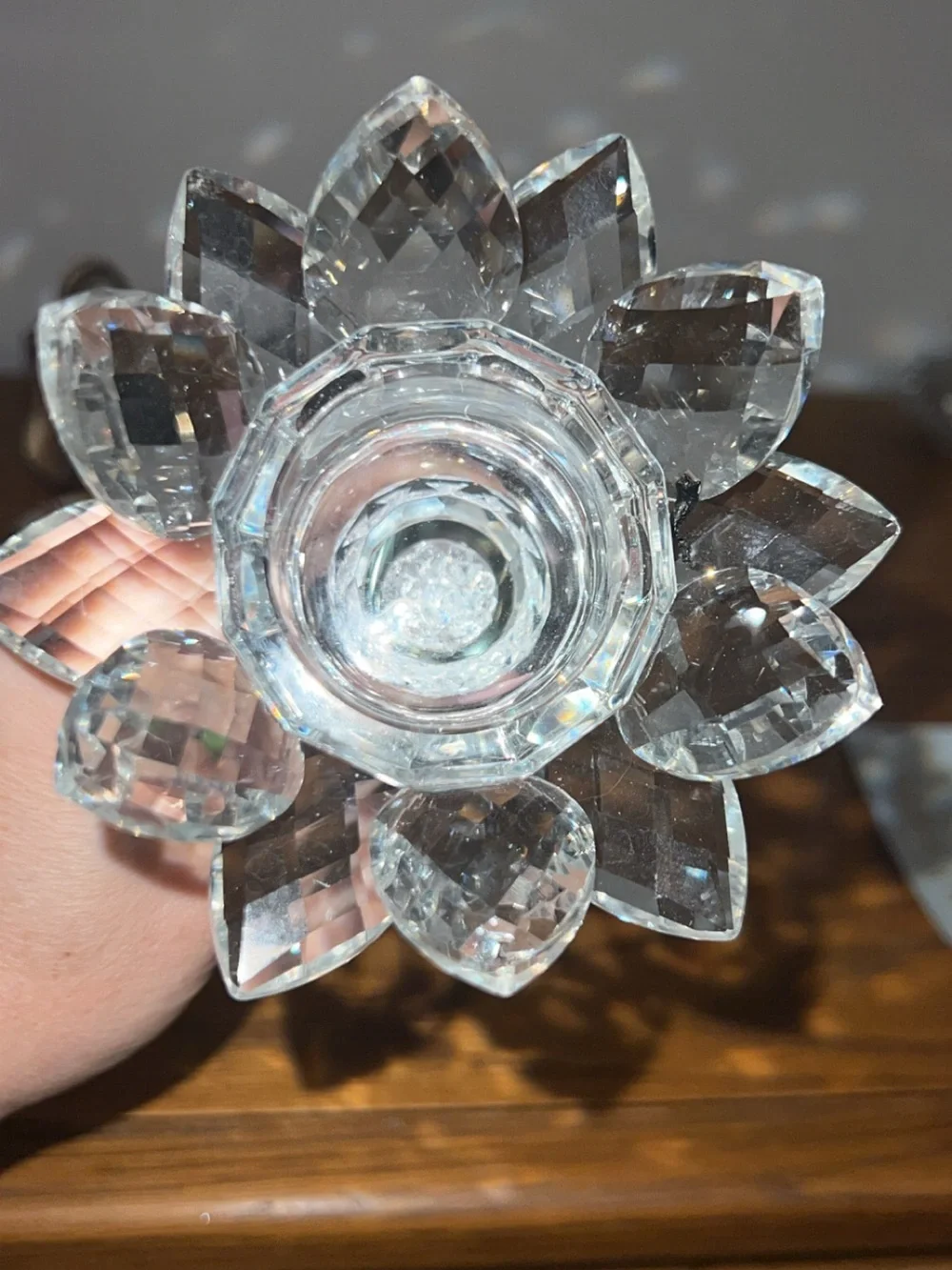Crystal Lotus Candle Holder